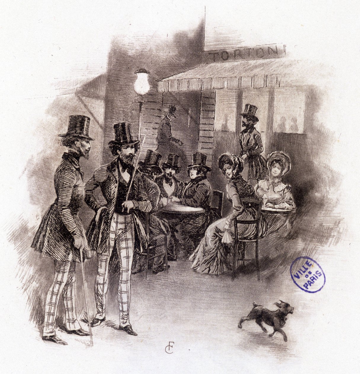 Kuva "" Profile of grisette""", joka kuuluu Receuil "" Mimi de Pinson" -yhtiölle Alfred de Musset tekijältä François Courboin