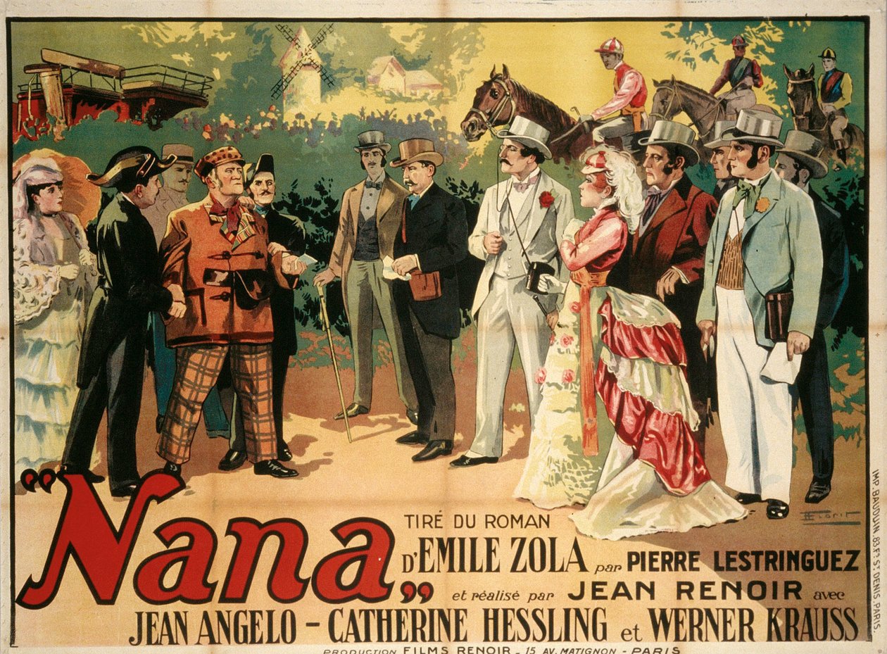 Jean Renoirin elokuvajuliste Nana, 1926. tekijältä François Florit