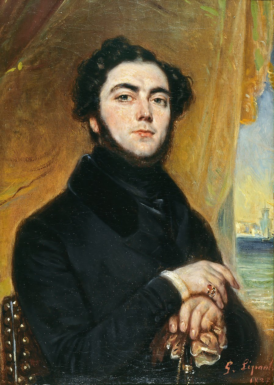 Kirjailija Eugène Suen muotokuva 1804-1857, 1836. tekijältä François Gabriel Lépaulle
