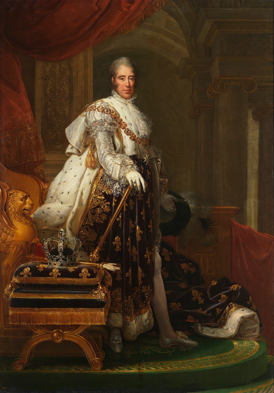ranska: Charles X en habits de sacre Charles X of France (Ranskan Kaarle X) tekijältä François Gérard