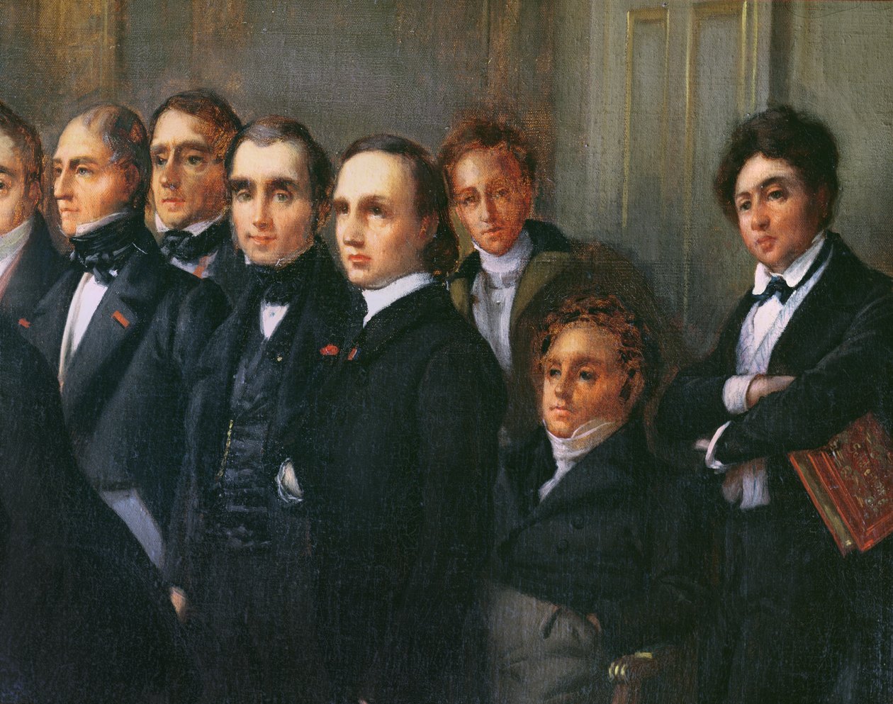Luento Comedie Francaisen aulassa, 26. toukokuuta 1828 (yksityiskohta) tekijältä François Joseph Heim