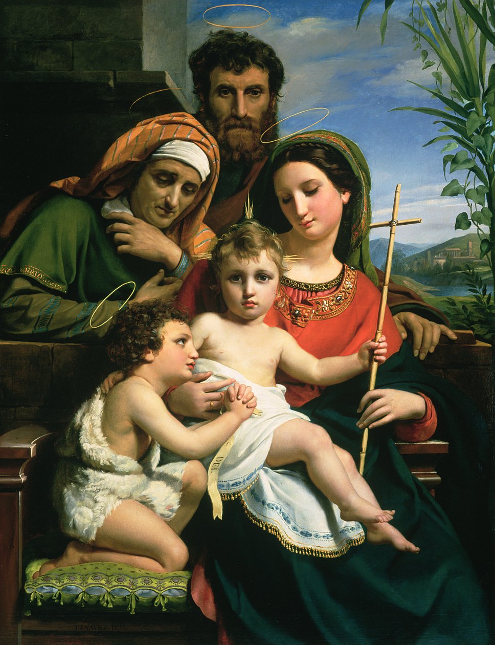 Pyhä perhe pyhien Johannes Kastajan ja Elisabetin kanssa, 1823 tekijältä François Joseph Navez