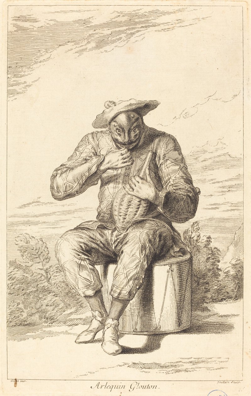 Harlequin Glutton tekijältä François Joullain after Claude Gillot