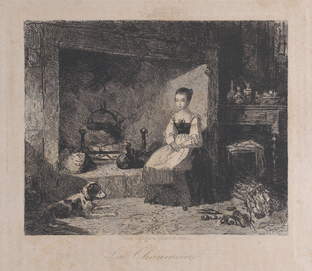 Mökki La Chaumiere, 1800-50, 1800-50. tekijältä François Jules Collignon