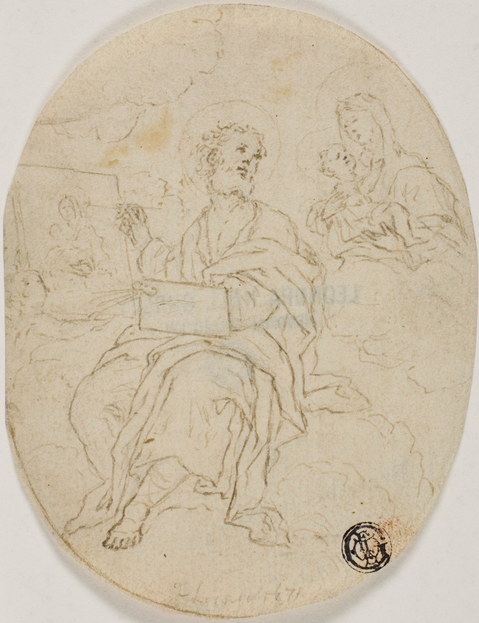 Pyhä Luukas maalaus Madonna ja lapsi tekijältä François Le Moyne