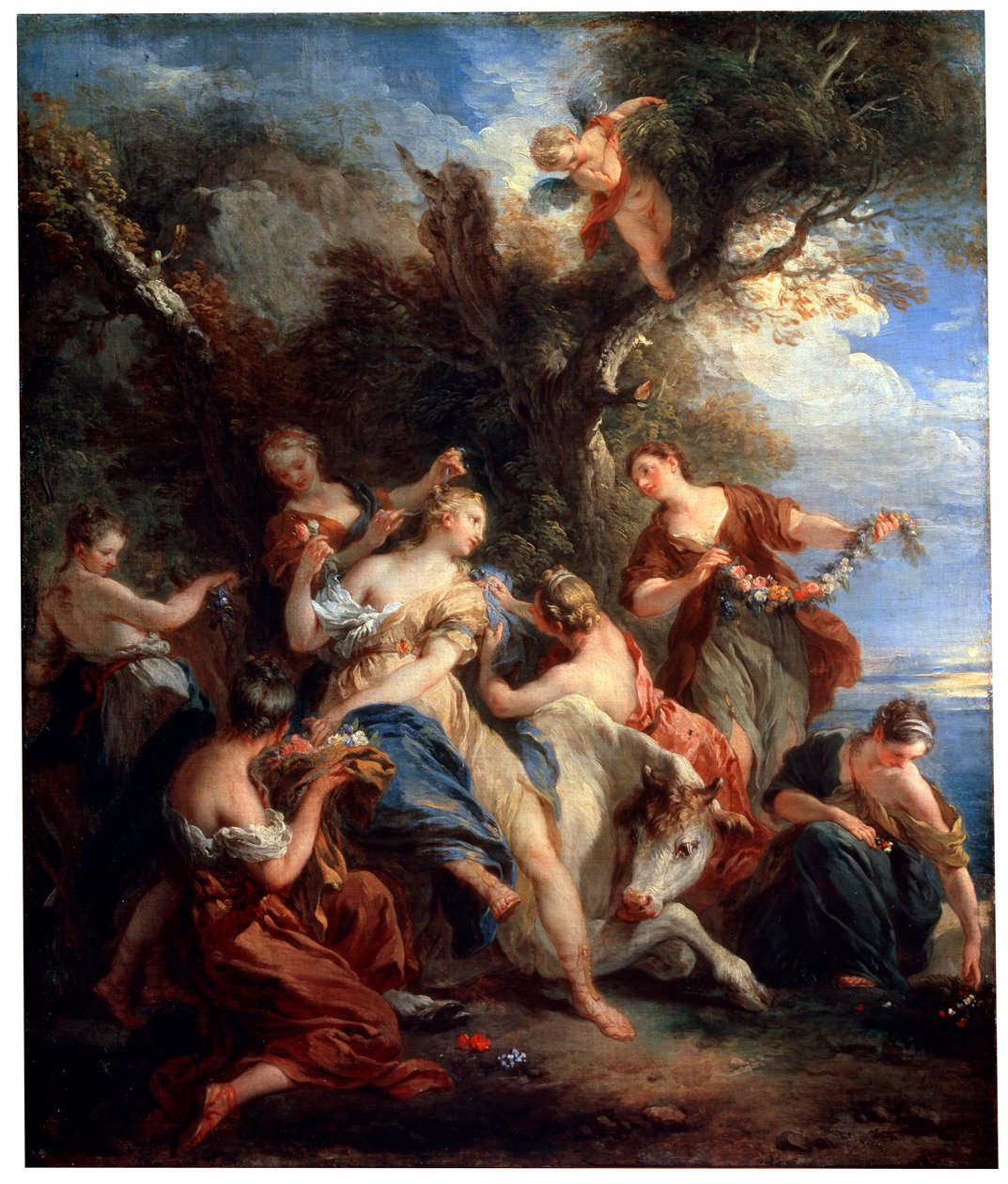 Euroopan raiskaus, c1725 tekijältä François Lemoyne