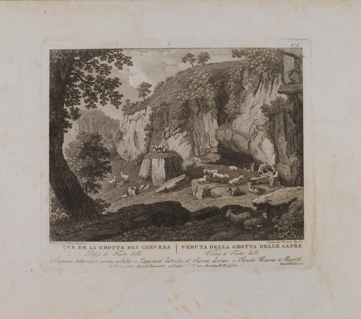 Uve (sic) Grotte des Chevresin luolasta (nro X). tekijältä François Morel