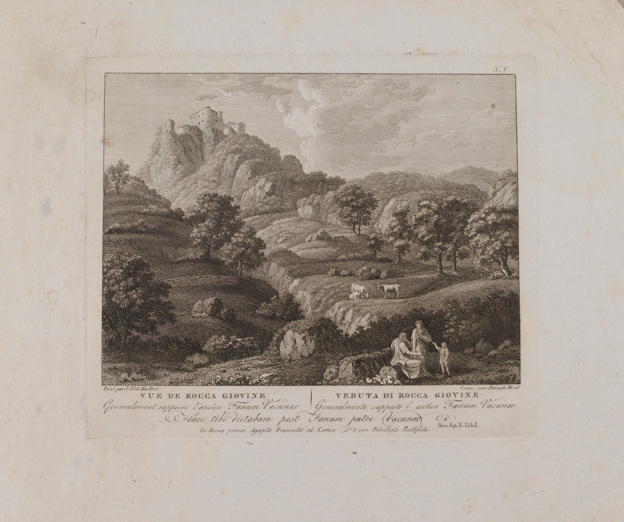 Vue de Rocca Giovine (nro V) tekijältä François Morel