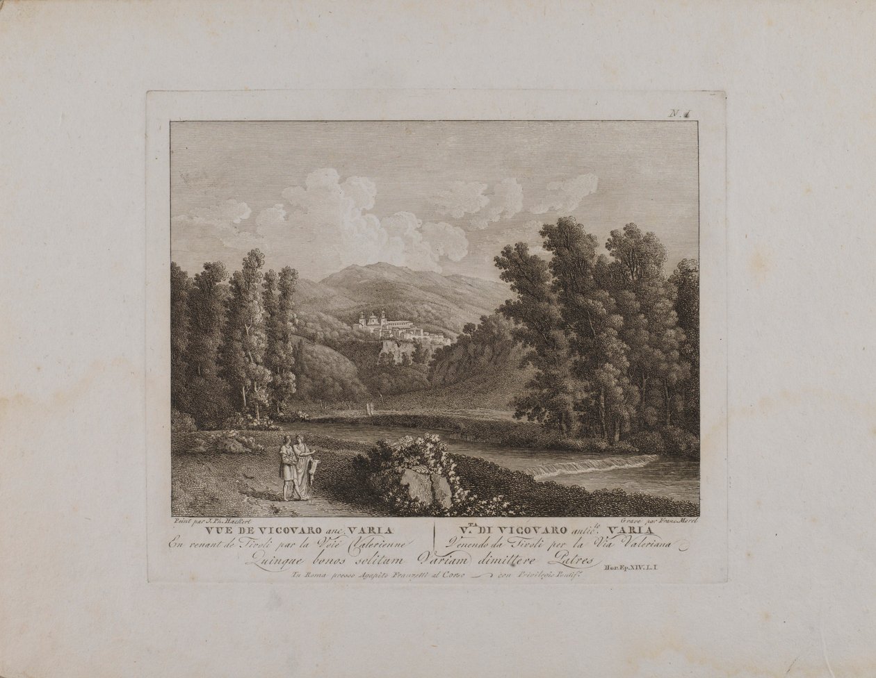 Vue de Vicovaro Anc. Varia (nro 1) tekijältä François Morel