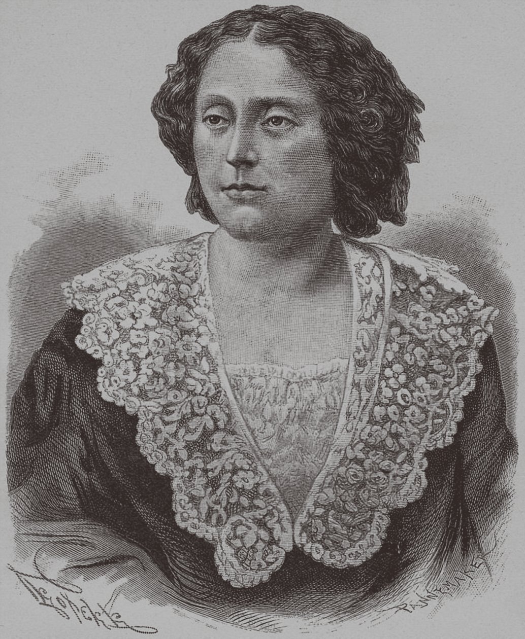 Prinsessa Nino Aleksandrovna Gribojedovan muotokuva, os. Chavchavadze, 1886 tekijältä François Pannemaker