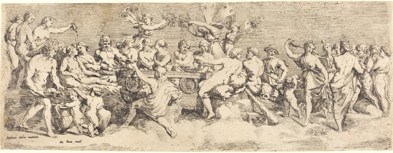 Amorin ja psyyken hääjuhla tekijältä François Perrier after Raphael