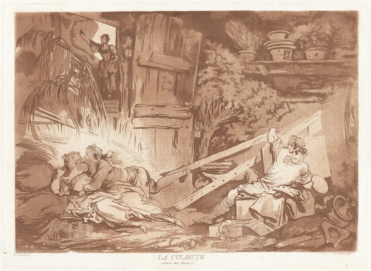 Tumble tekijältä François Philippe Charpentier after Jean Honoré Fragonard, published by Pierre François Basan