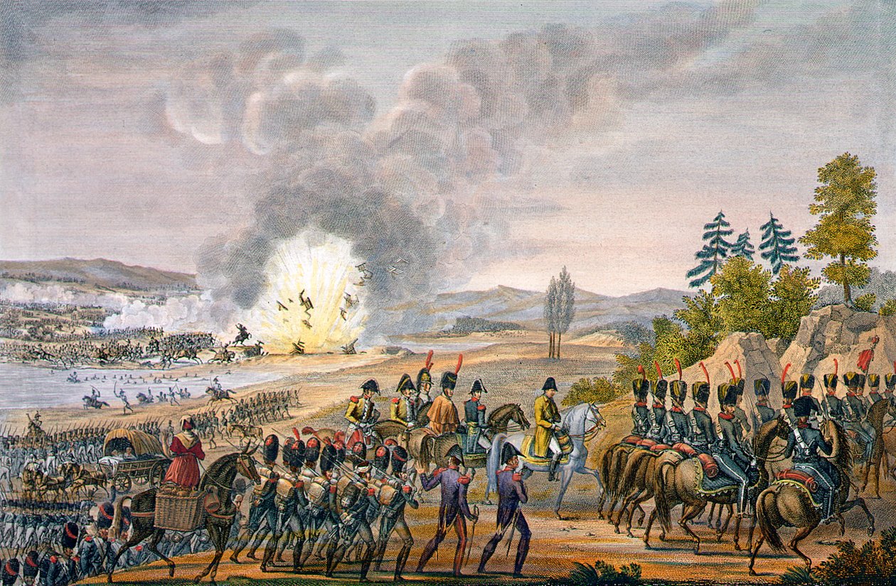 Ranskan vetäytyminen Leipzigin taistelun jälkeen Saksassa 19. lokakuuta 1813 tekijältä François Pigeot