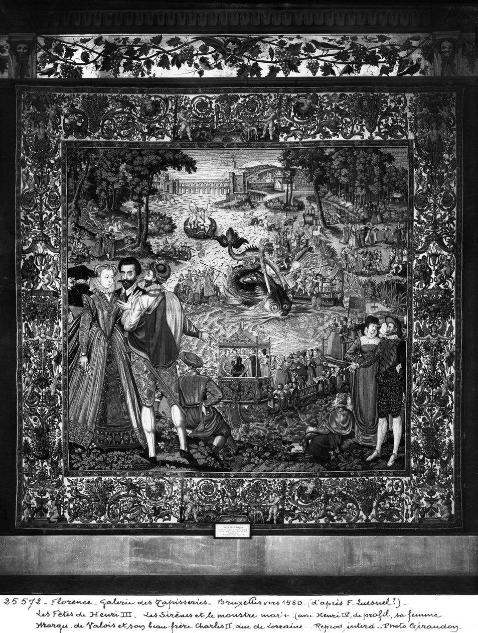 Henri III:n (1553-1610) festivaalit Brysselin työpaja, n. 1580 (kuvakudos) tekijältä François Quesnel
