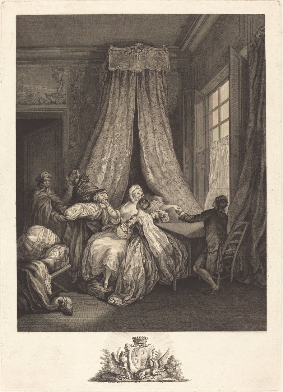 Salaisen rakkauden hedelmä tekijältä François Voyez after Pierre Antoine Baudouin