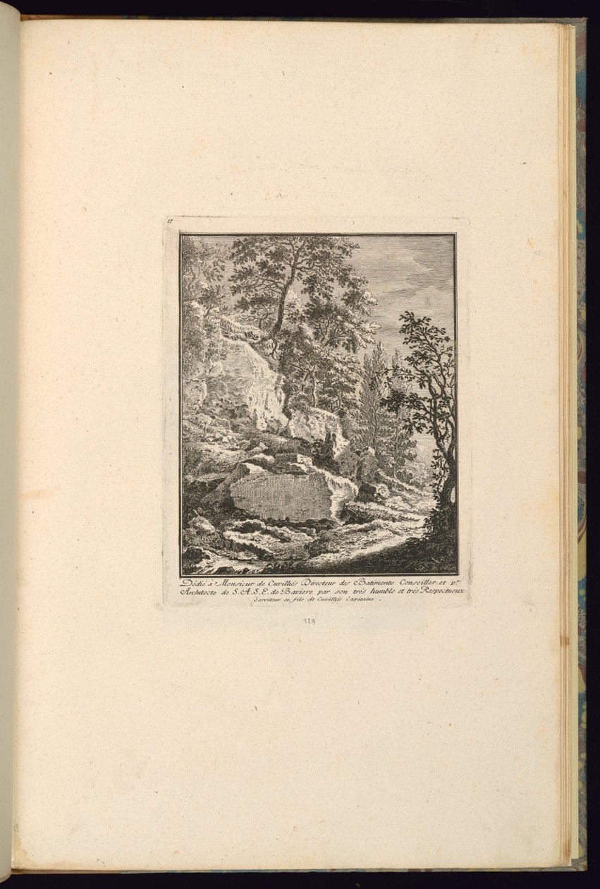 Suunnittelu kalliomaisemaan tekijältä François de Cuvilliés the younger