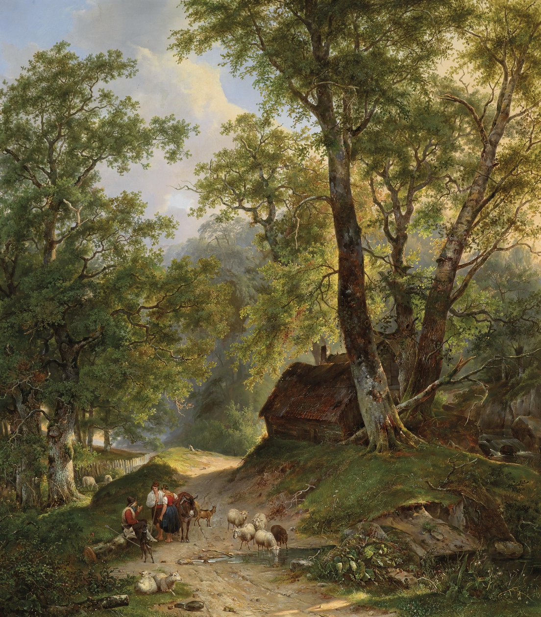 Begegnung der Hirten am Heimweg tekijältä Frans Arnold Breuhaus de Groot