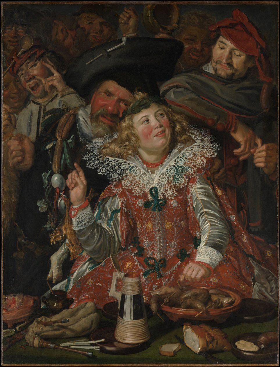 Iloiset ystävät Shrovetidessa tekijältä Frans Hals