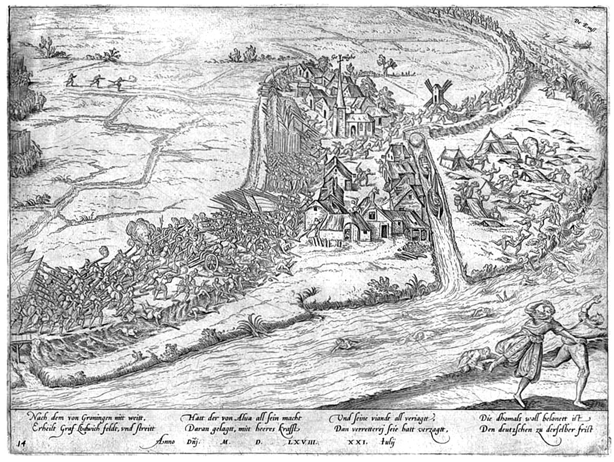Schlacht von Jemmingen, 1568 tekijältä Frans Hogenberg