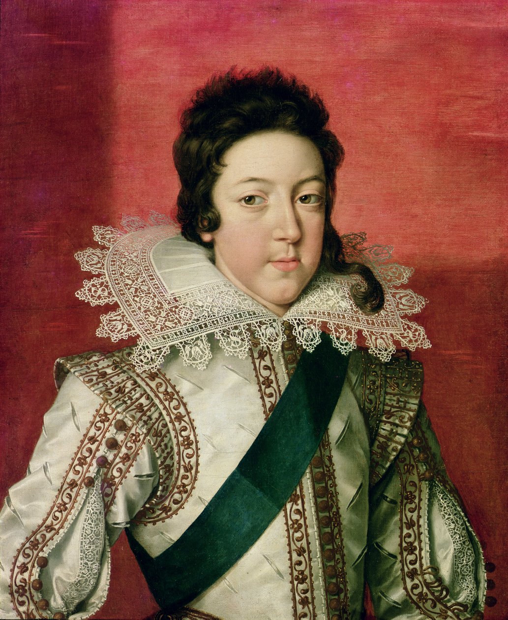Ludvig XIII:n (1601-43) muotokuva poikana, pukeutunut Pyhän Hengen ritarikunta, n. 1616 tekijältä Frans II Pourbus