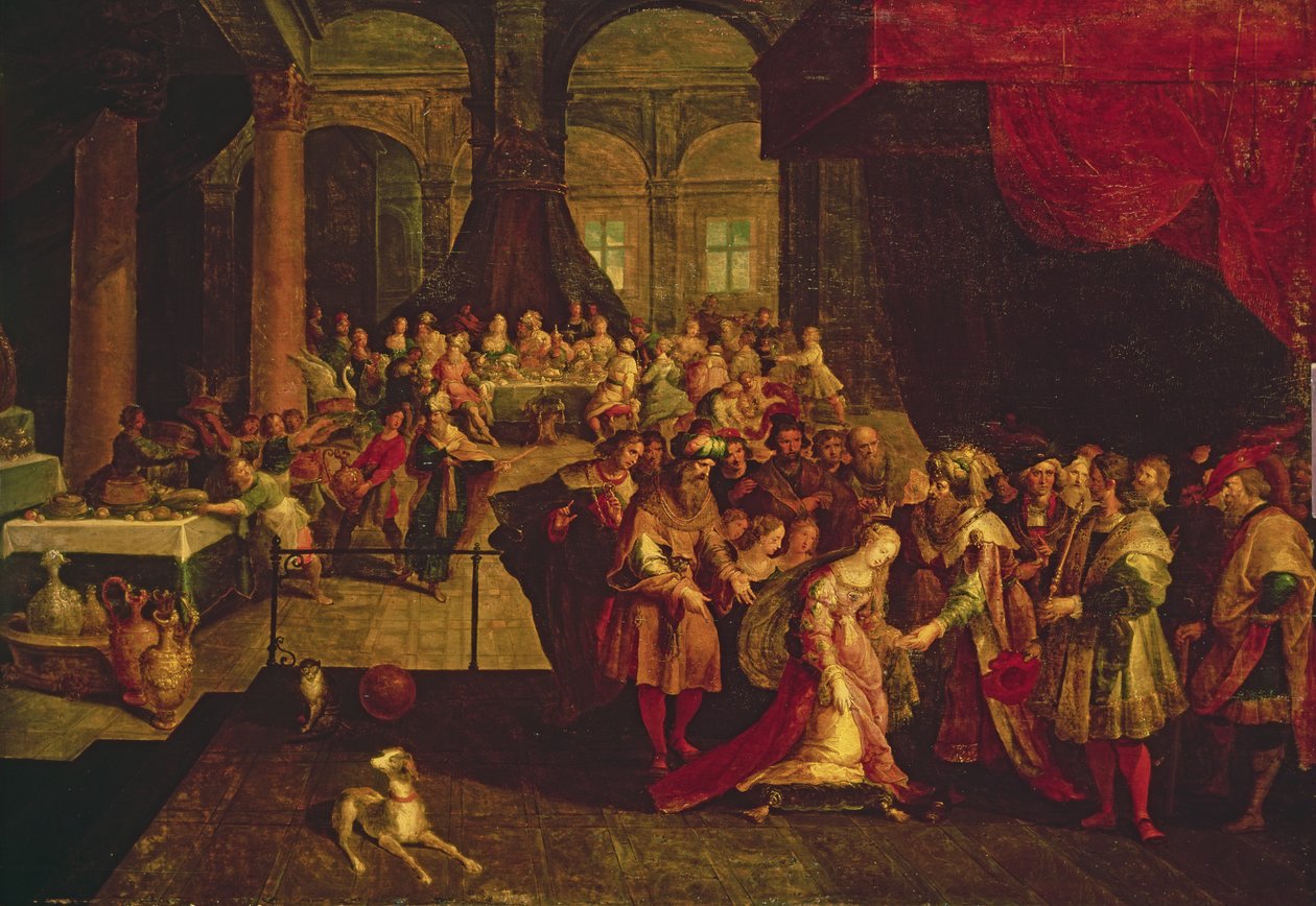 Kuningas Ahasverus kruunaa Esterin tekijältä Frans II Francken the Younger