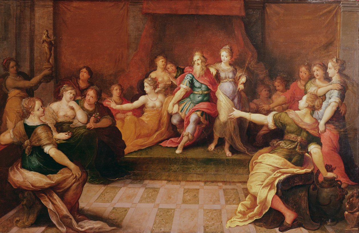 Salomo ja hänen naisensa tekijältä Frans II Francken the Younger