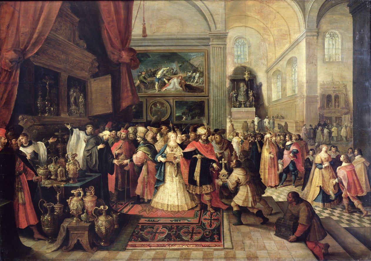 Salomo temppelin aarrekammiossa, 1633 tekijältä Frans II Francken the Younger