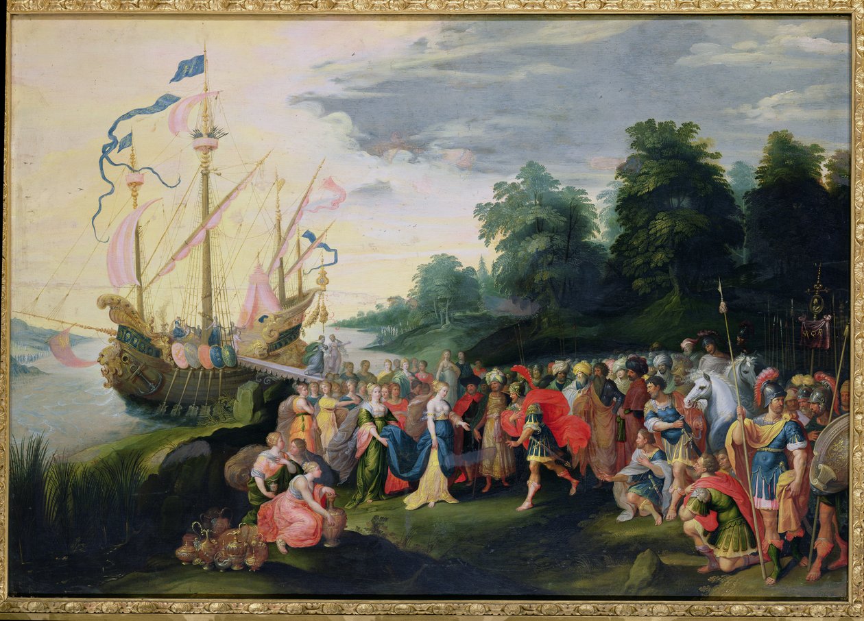 Kleopatran maihinnousu (69-30 eKr.) Tarsuksessa tekijältä Frans II Francken the Younger