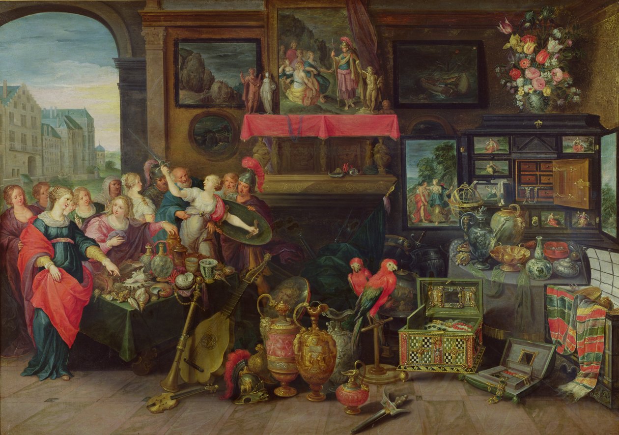 Ulysses tunnistaa Akhilleuksen Lycomedeen tyttärien joukosta tekijältä Frans II Francken the Younger