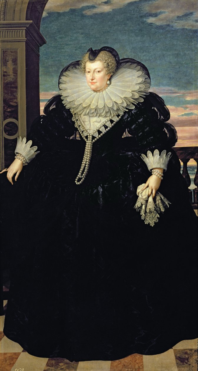 Marie de Medici (1573-1642) Ranskan kuningatar, 1617. tekijältä Frans Pourbus the Younger