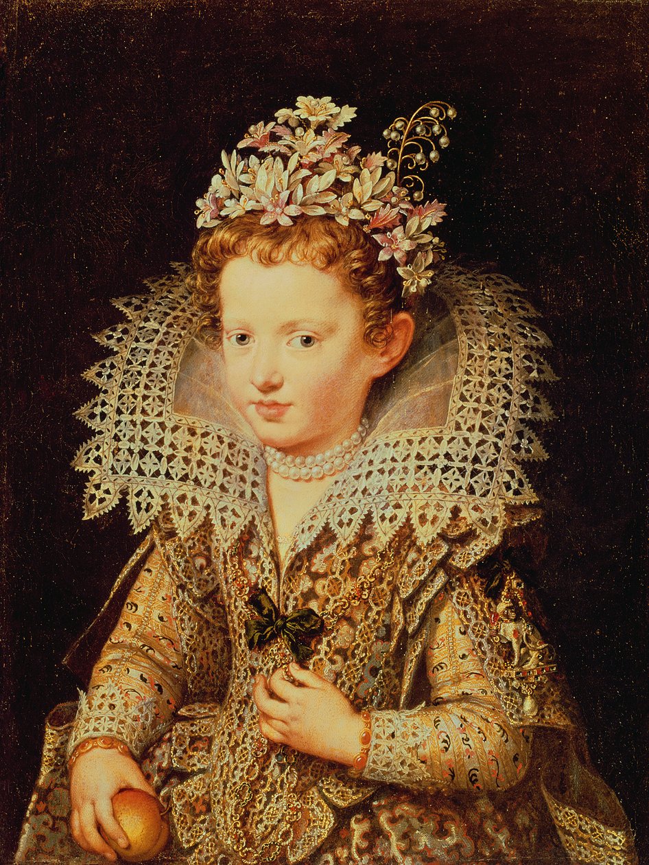 Muotokuva Eleonora de Gonzaga Mantuasta (1598-1655) lapsena tekijältä Frans Pourbus the Younger