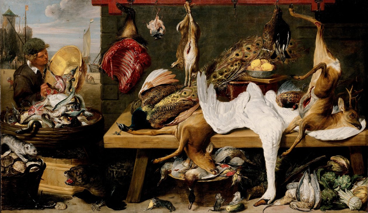 Markkinatilanne laiturilla tekijältä Frans Snyders or Snijders