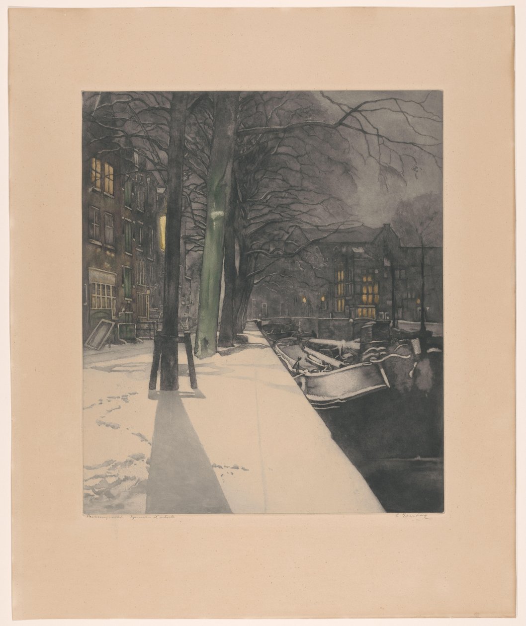 Prinsengracht (alkuperäinen nimi esineessä) tekijältä Frans Everbag (signed by artist)