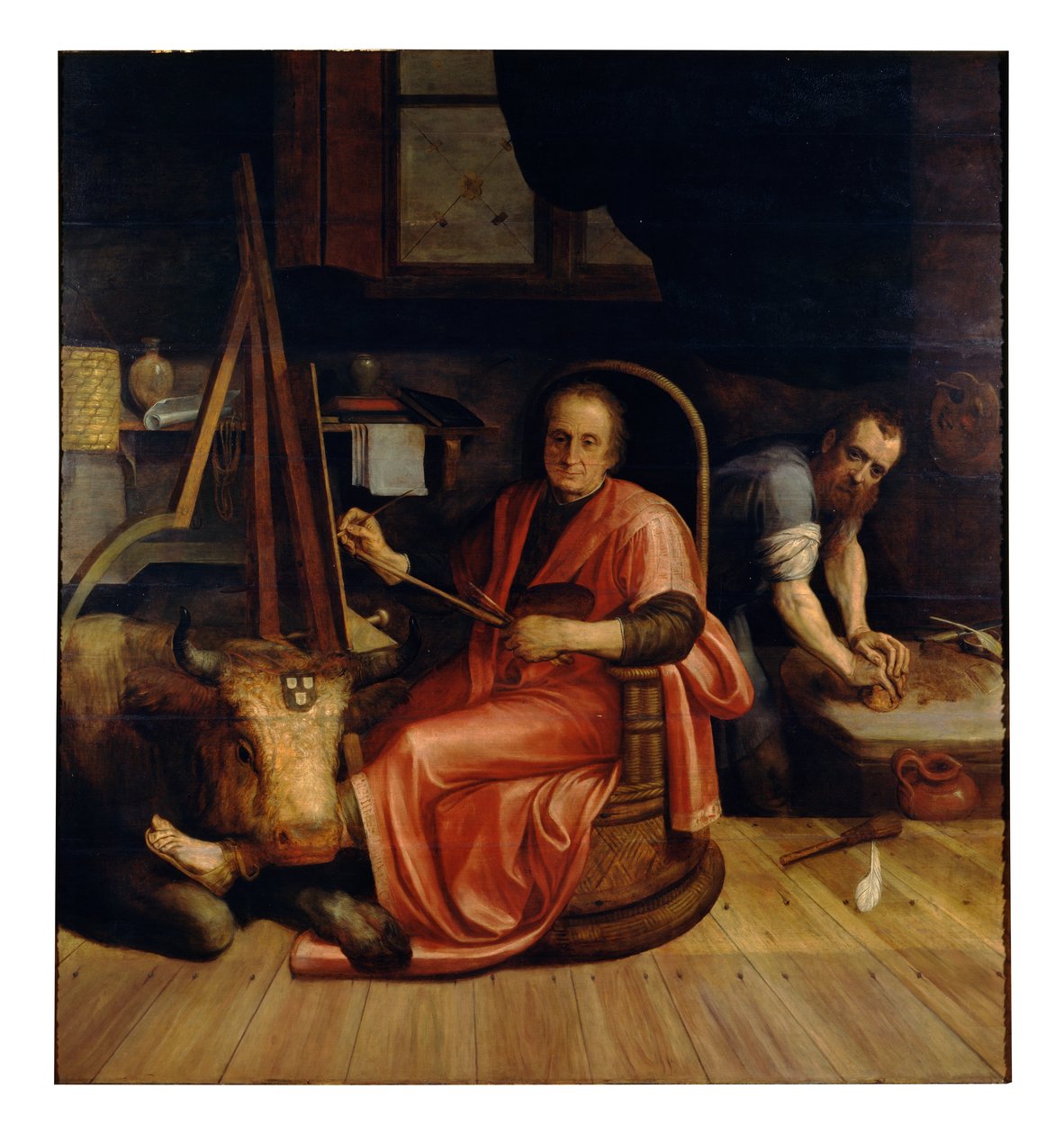 Pyhä Luke maalasi Madonnan (öljy kankaalle) tekijältä Frans Floris