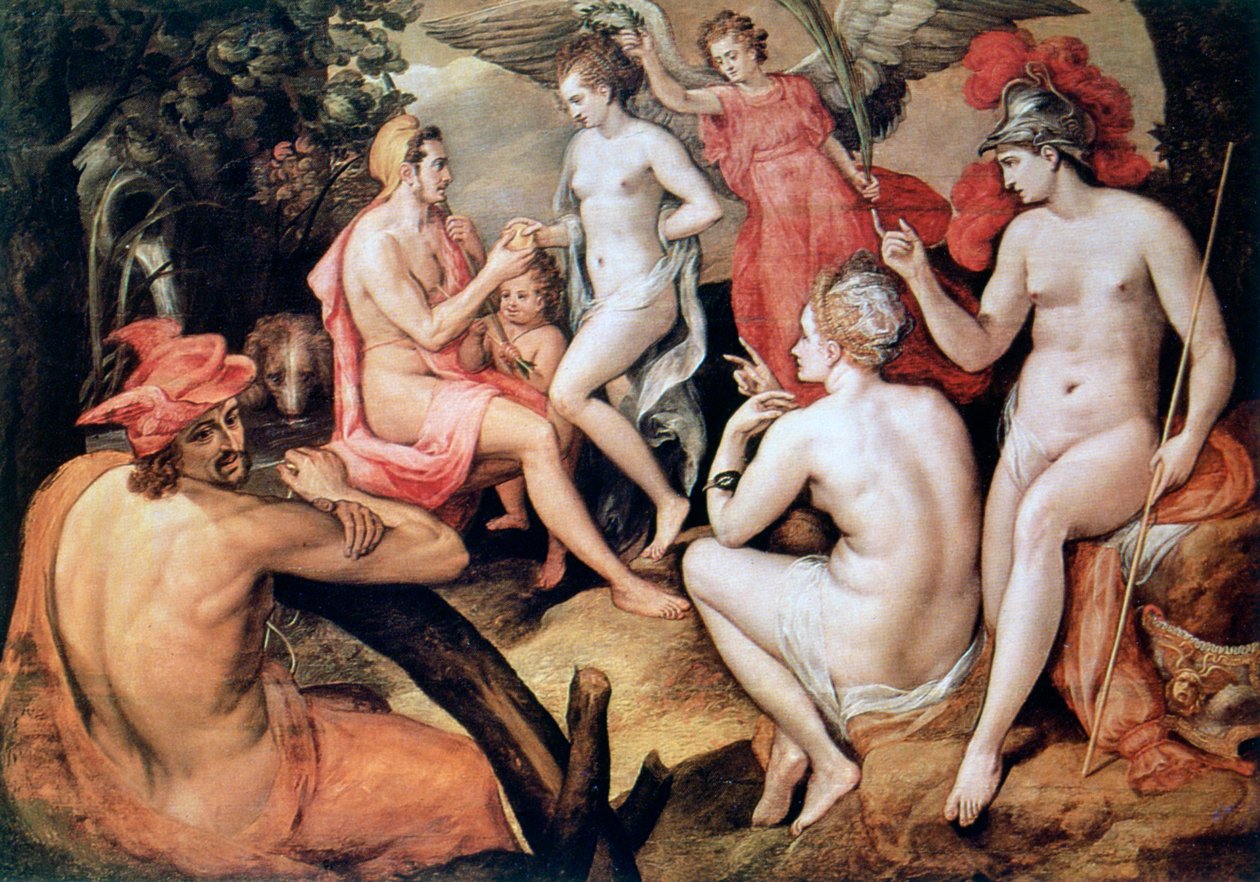 Pariisin tuomio, n. 1550 tekijältä Frans Floris