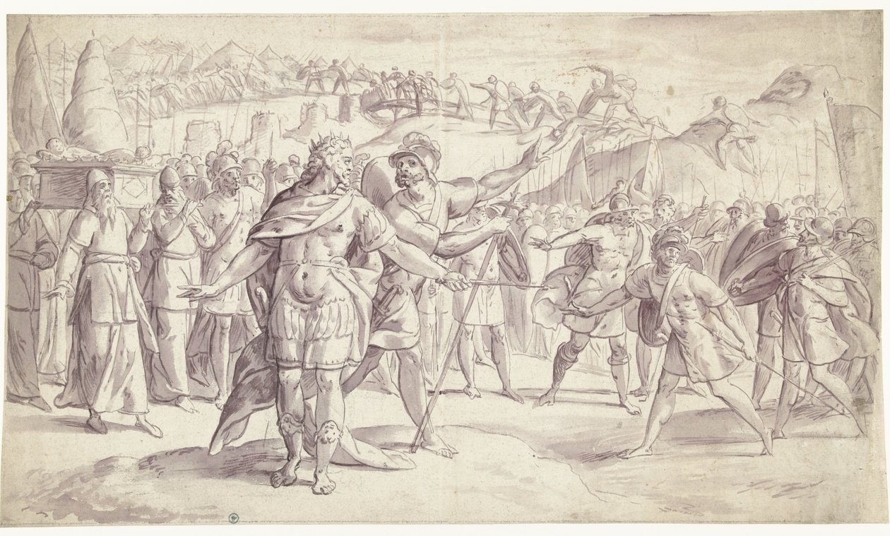 Israelin kansa ylittää joen Joshuan historia, ? (4?) (sarjan nimi) tekijältä Frans Francken (I)