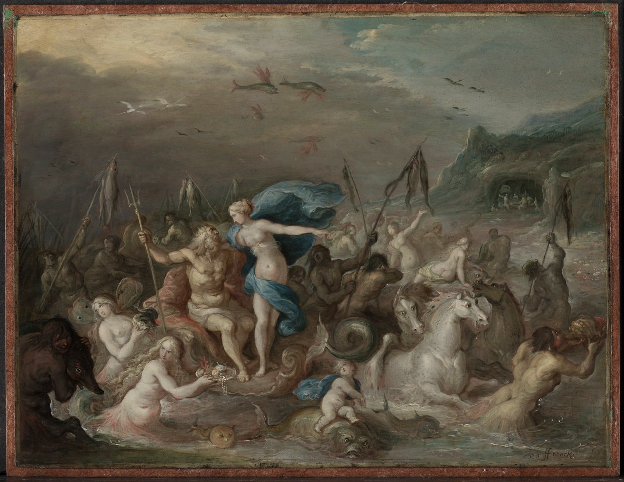 Neptunuksen ja amfitriitin voitto, 1630-luku. tekijältä Frans Francken