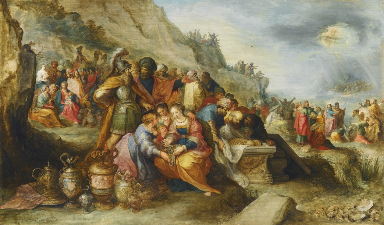 Israelilaiset ylitettyään Punaisen meren patriarkka Joosefin haudalla, 1630 tekijältä Frans Francken the Younger