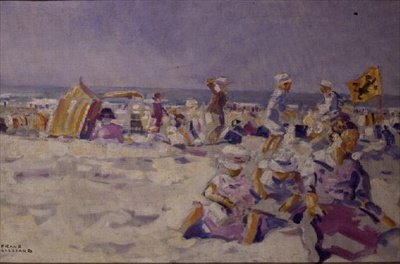 Rantakuvaus (öljy kankaalle) tekijältä Frans Gaillard