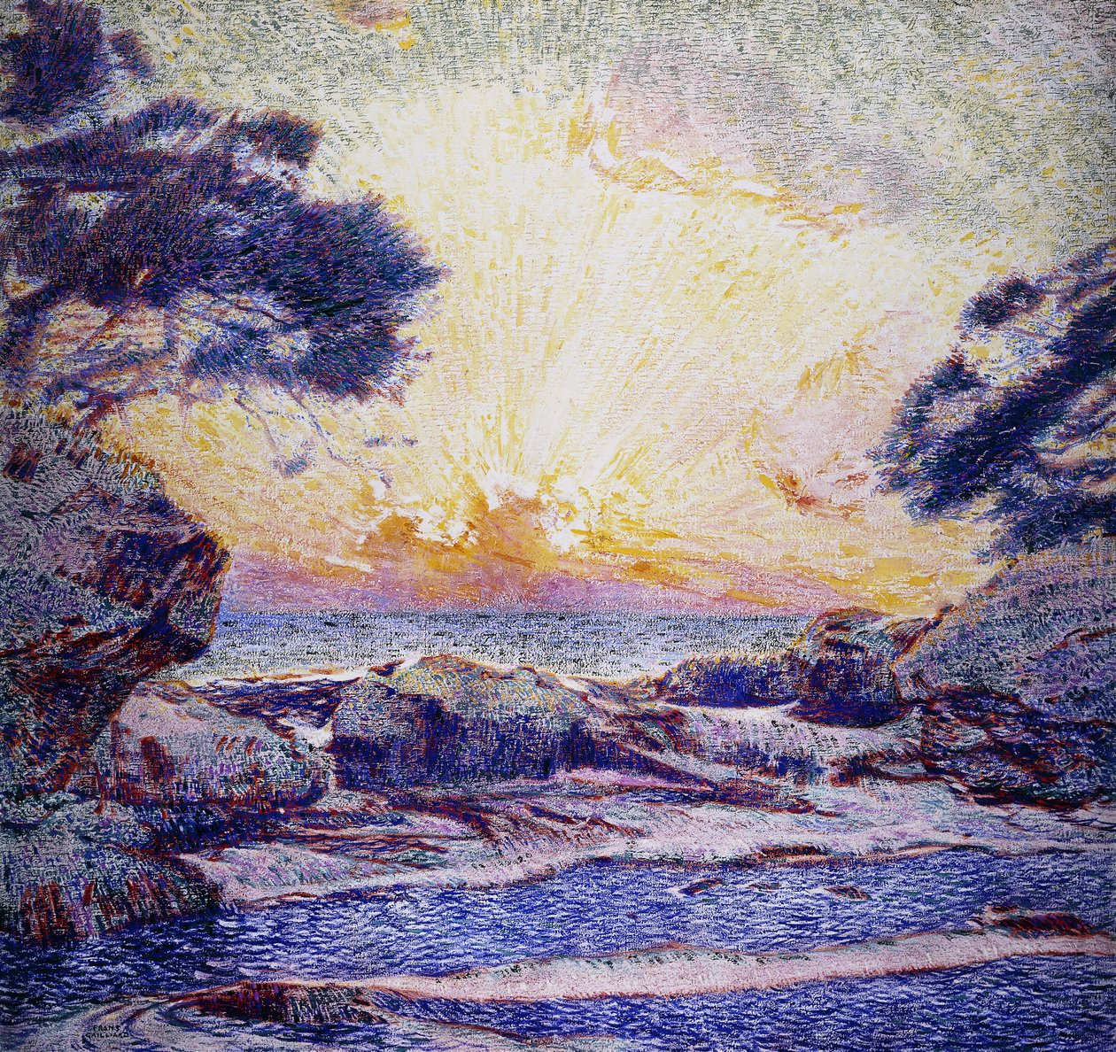 Kohtauksen luokitus; Auringonlasku; Cote Scene; Auringonlasku, tekijältä Frans Gaillard