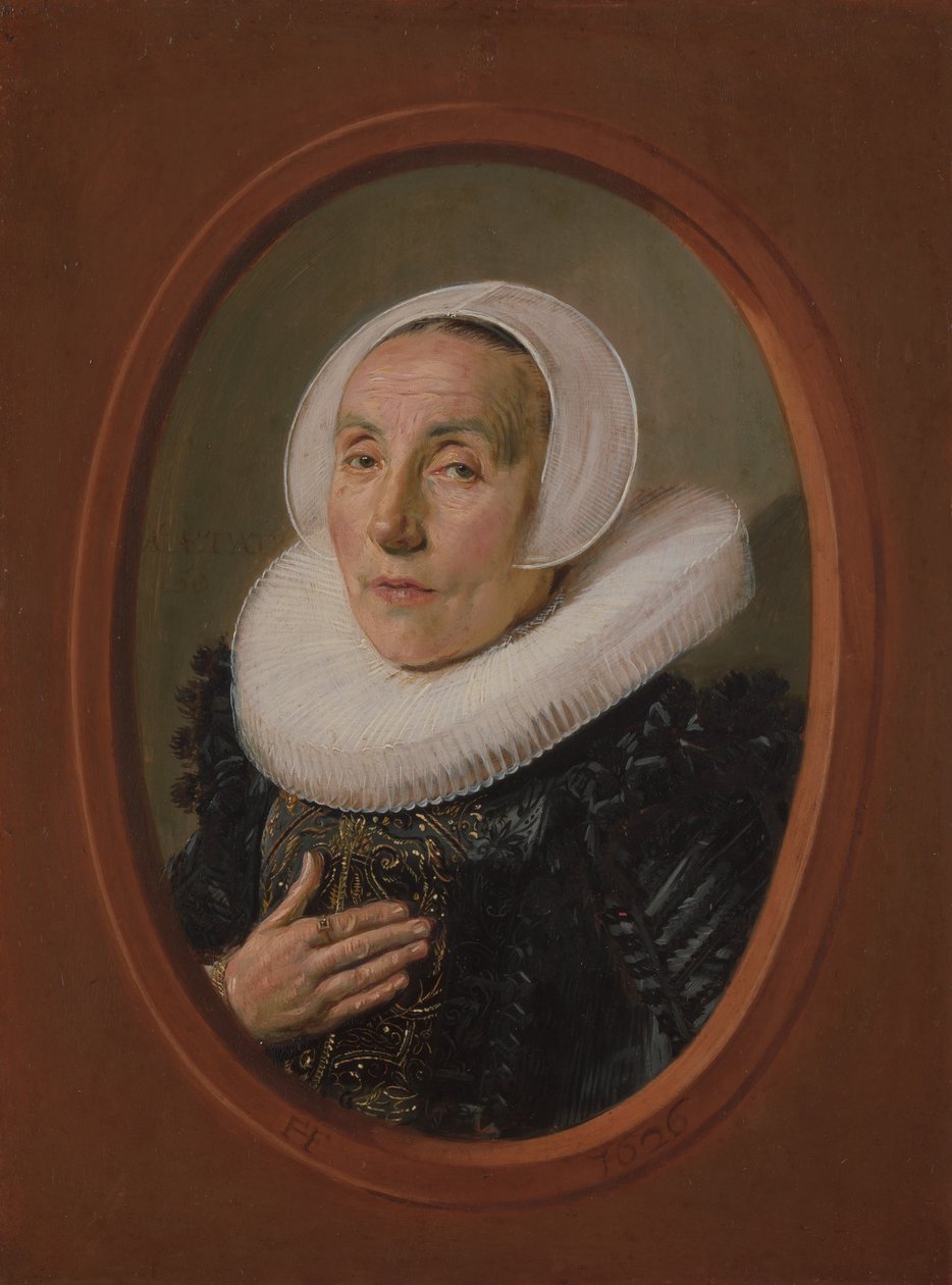 Anna van der Aar syntyi 157677, kuoli 1626 jälkeen, 1626. tekijältä Frans Hals