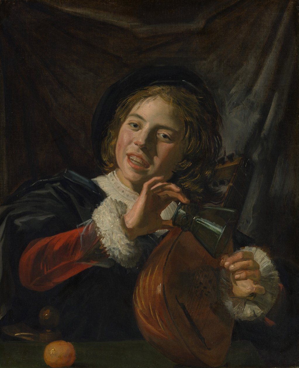 Poika luutulla, n. 1625 (öljy kankaalle) tekijältä Frans Hals