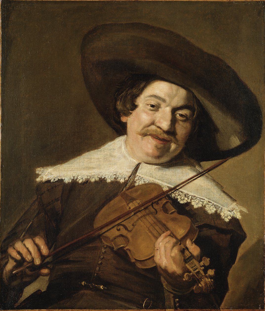 Daniel van Aken soittaa viulua, n. 1640 (öljy kankaalle) tekijältä Frans Hals