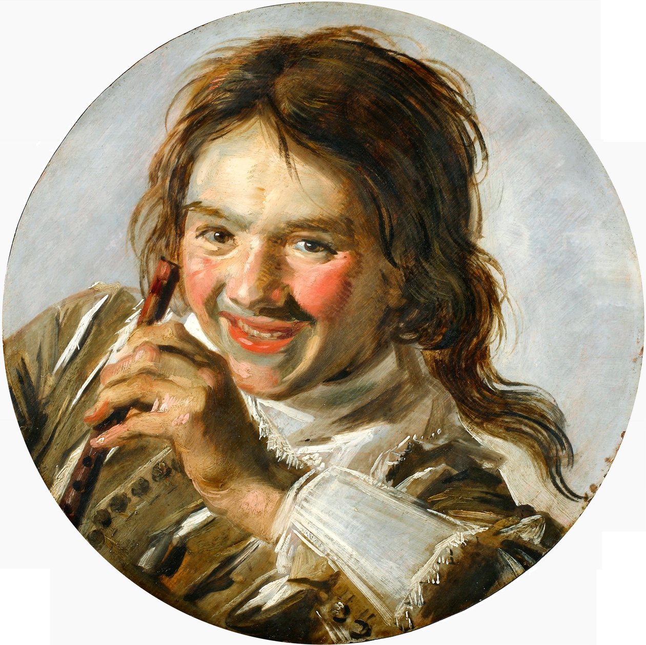 Hollanti: Naurava poika huilun kanssa Naurava poika huilun kanssa tekijältä Frans Hals