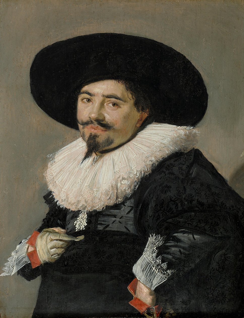 Saksan kieli: Bildnis eines Mannes Miehen muotokuva, mahdollisesti Palamedes. tekijältä Frans Hals