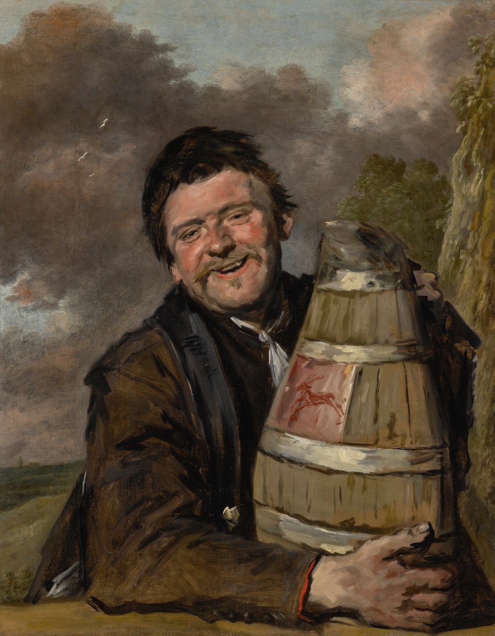 Mies olutkannun kanssa tekijältä Frans Hals