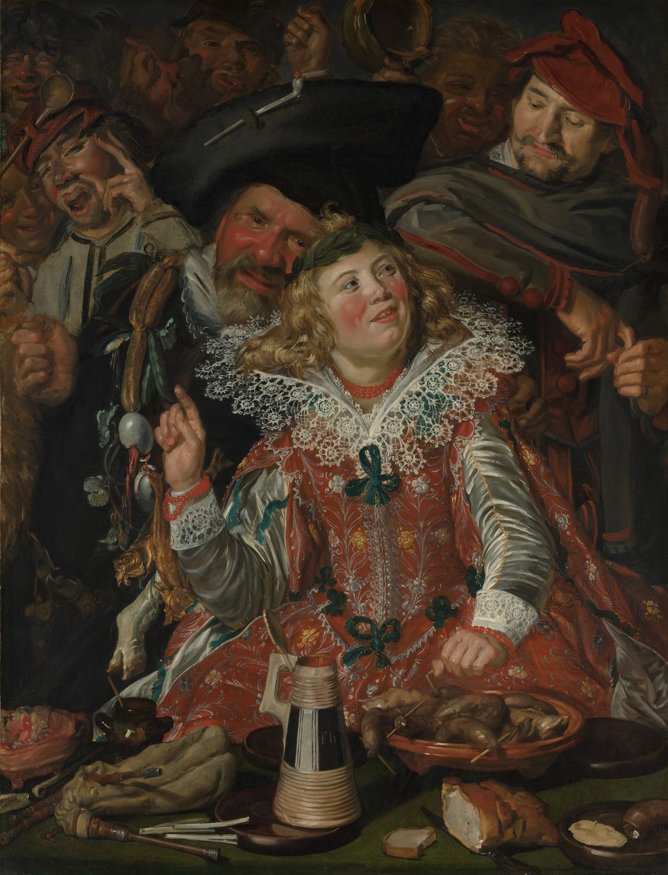 Merrymakers at Shrovetide, n. 1616-17. tekijältä Frans Hals
