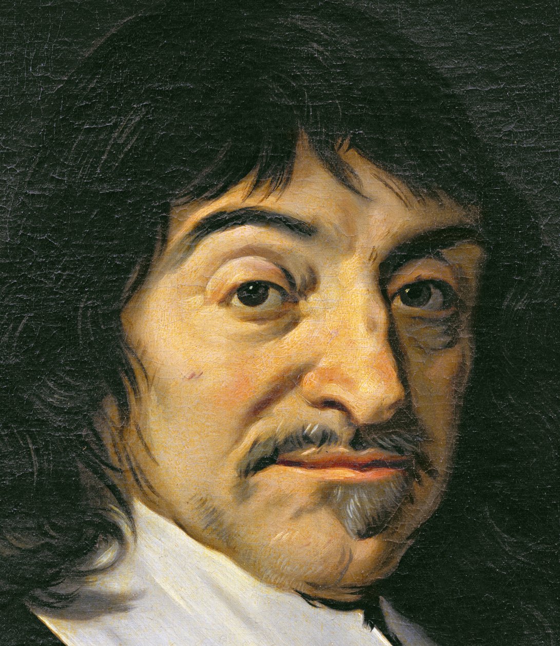 Rene Descartesin (1596-1650) muotokuva n. 1649 (yksityiskohta 32939) tekijältä Frans Hals