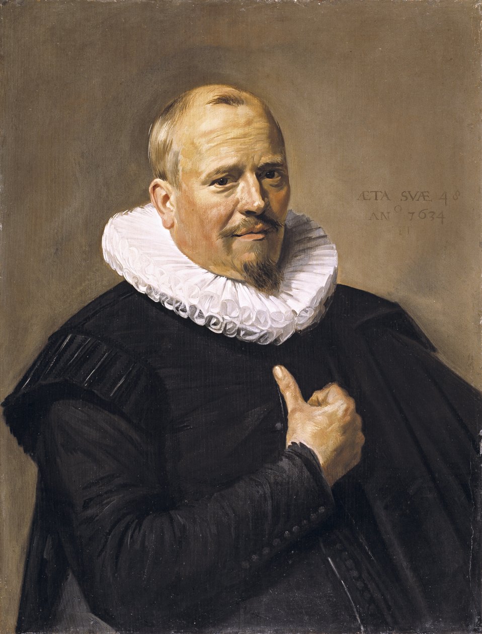 Miehen muotokuva, 1634 (öljy tammilevylle) tekijältä Frans Hals