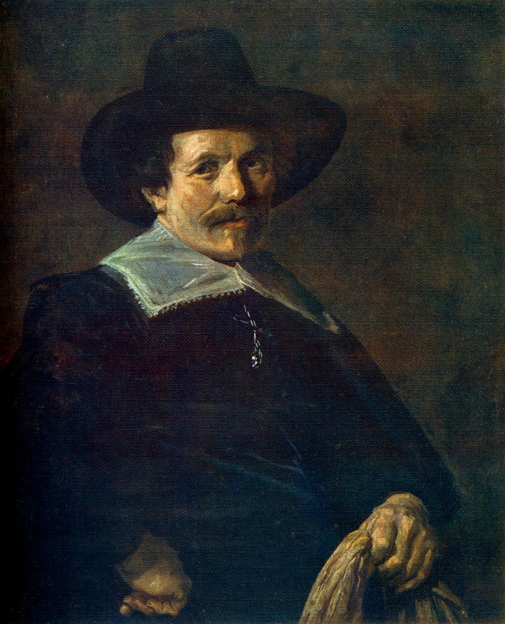 Muotokuva miehestä, jolla on käsineet, c1645, 1912. tekijältä Frans Hals